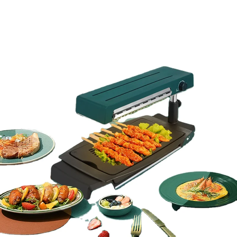 1300W 220V Smokeless Electrical Grill Indoor Infrared Barbecue Grill Non-stick Electric Grill for Household