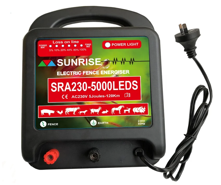 Waterproof electric fence energizer & electric fencing system