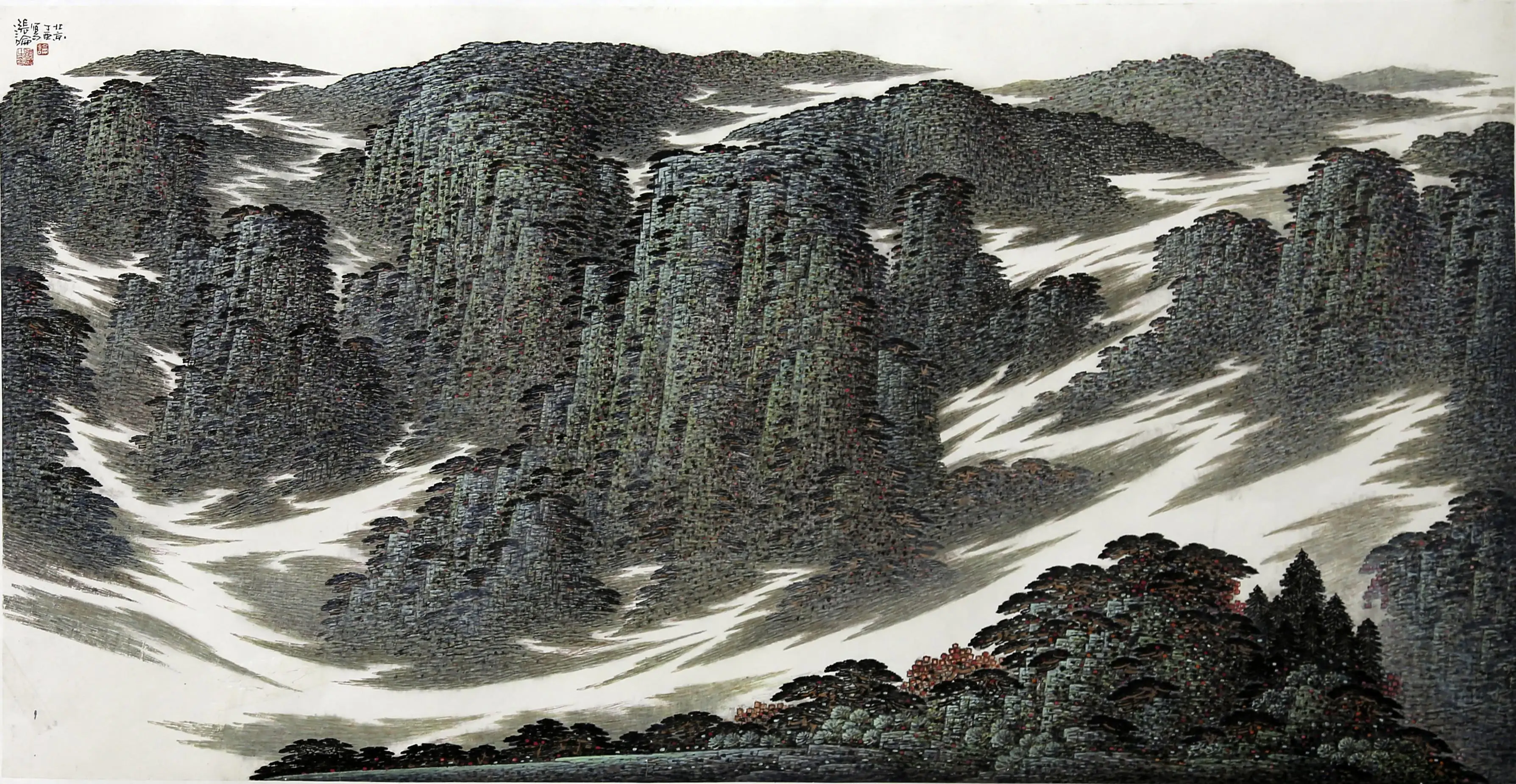 Mural Painting Paint Villa Oil Diy Waterfall Decorative Landscape Painting