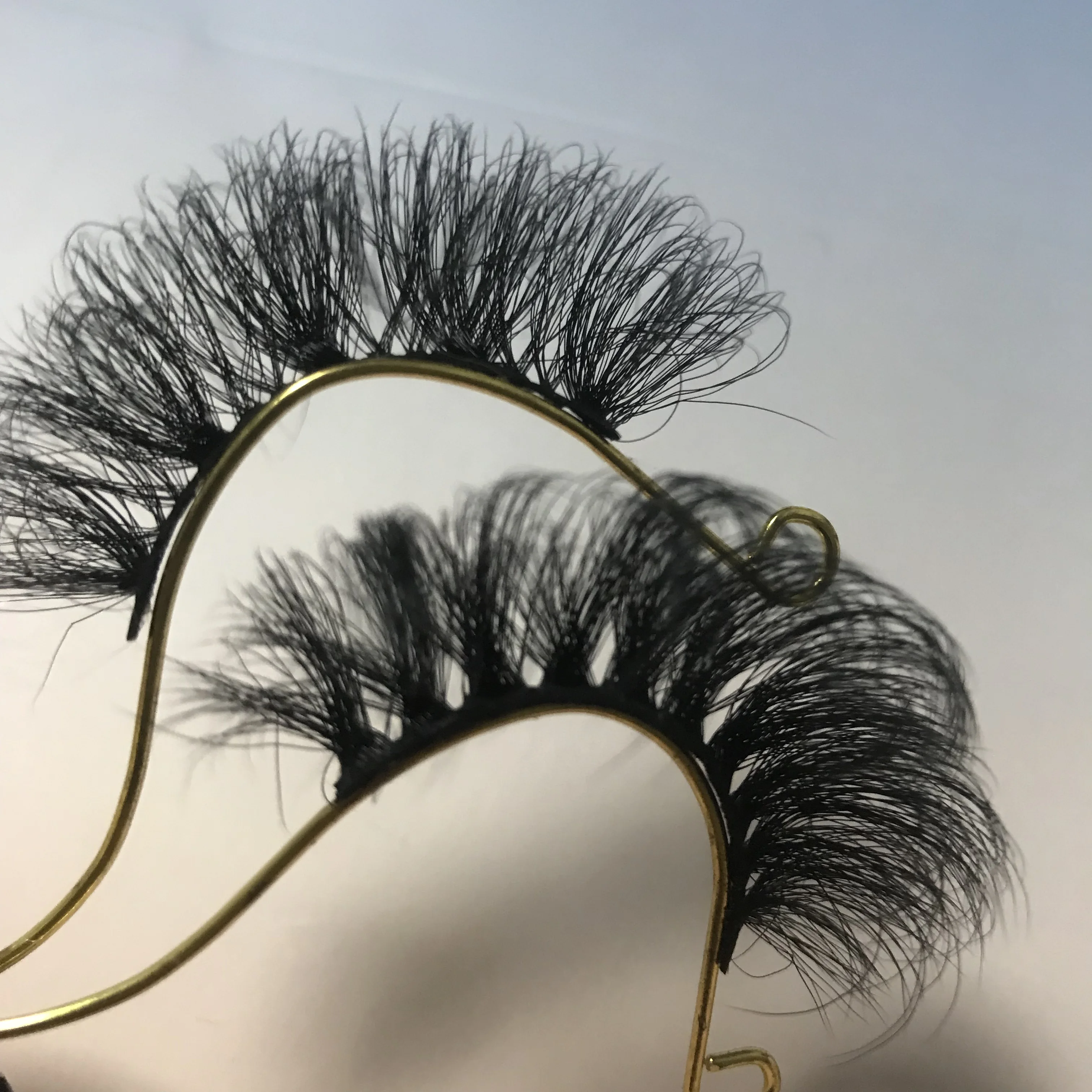 25 mm lashes 3d 25mm fluffy faux mink eyelashes wholesale 5d fluffy full strip faux mink eyelashes black cotton band