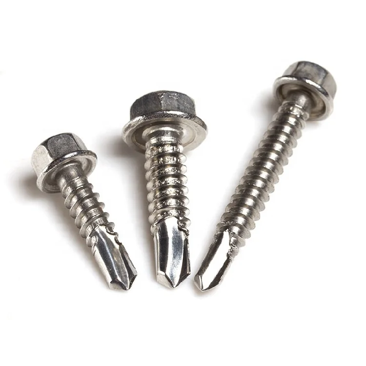 High quality OEM galvanized ss #8 304 316 stainless steel flange head self-drilling self drilling tail screw with undercut