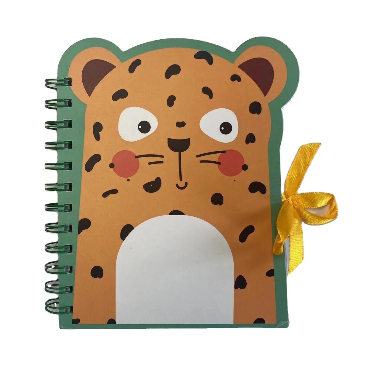 Wholesale custom Spiral Hardcover Paper Journal Irregular Shape notebook Animal Tiger