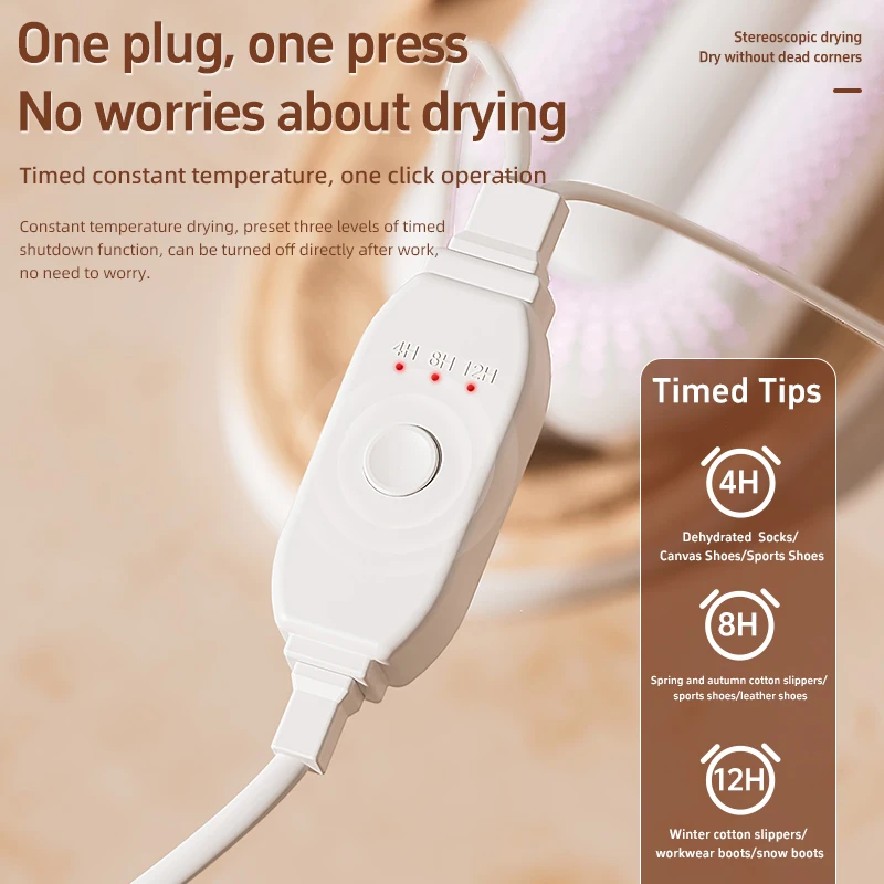 NEW Winter PTC Home Smart Boot Sock Slipper Dryer Portable Electric UV Intelligent Air Circulation Ski Shoe Dryer