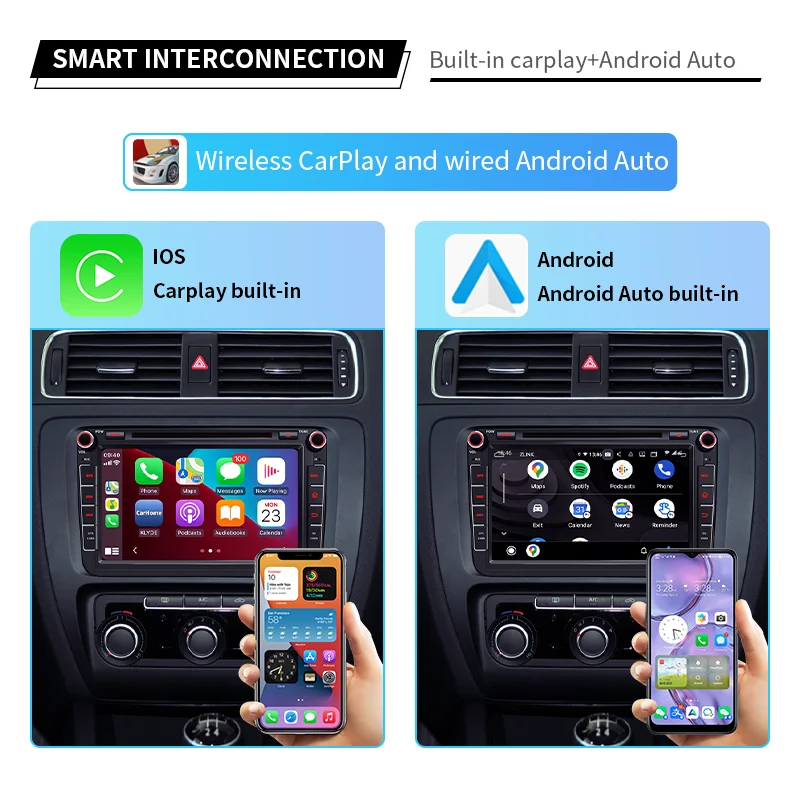 OEM 8 Inch 2Din Car Radio Octa Core Android Car DVD Player for VW Universal Jetta Seat CC Polo Golf   Golf 5  Golf 6 2006-2012