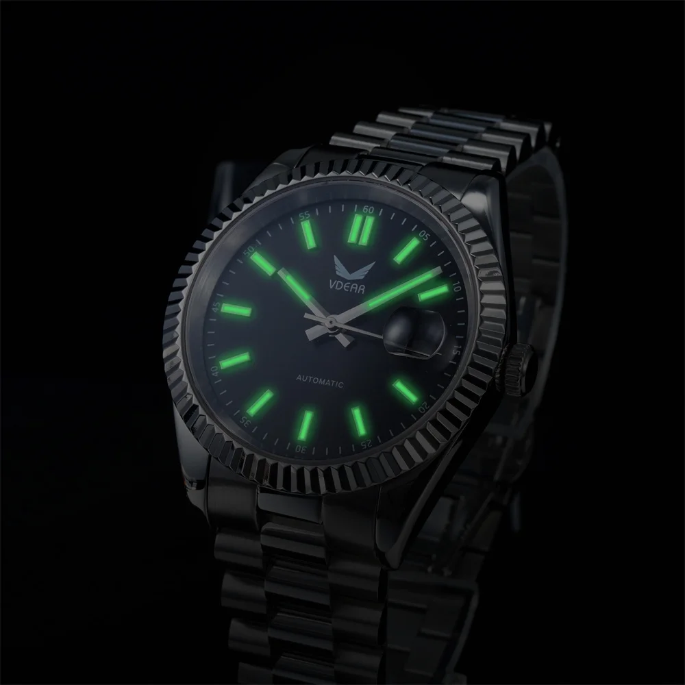 Classic Private Label Mechanical Movement Wristwatches Date Luxury Male Clock Reloj Moderno Rose Gold Automatic Watch Shenzhen