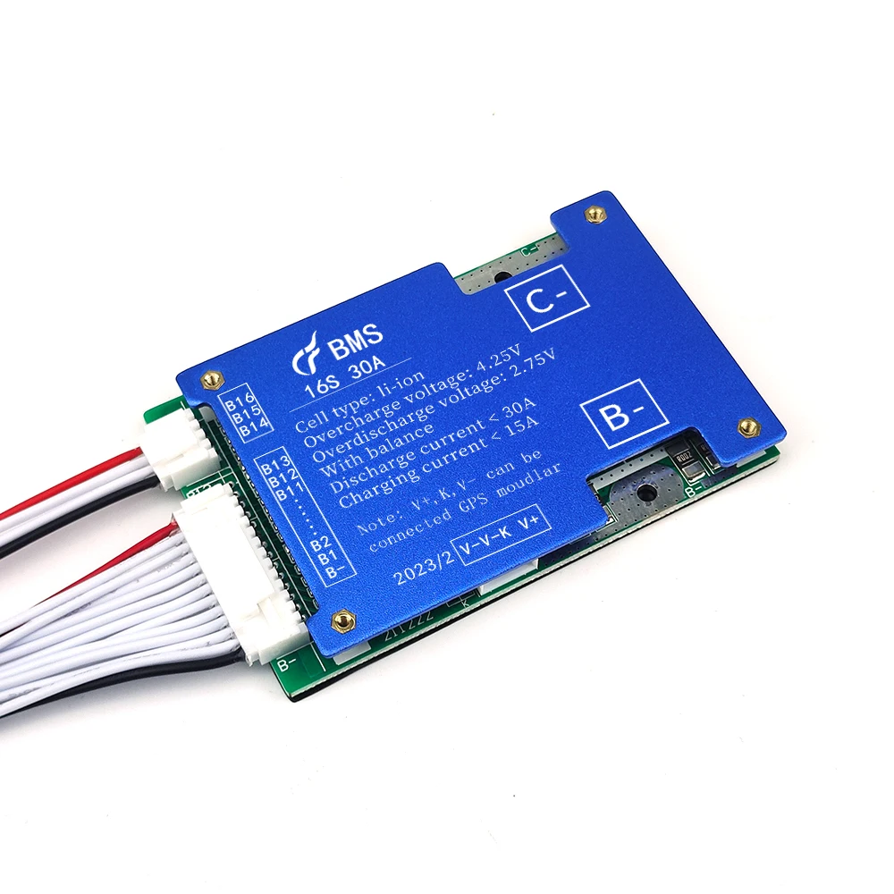 Li-ion 30A 16S 60V BMS Electric bicycle/electric mopeds 3.7V battery cell ternary lithium battery pack protection plate bms