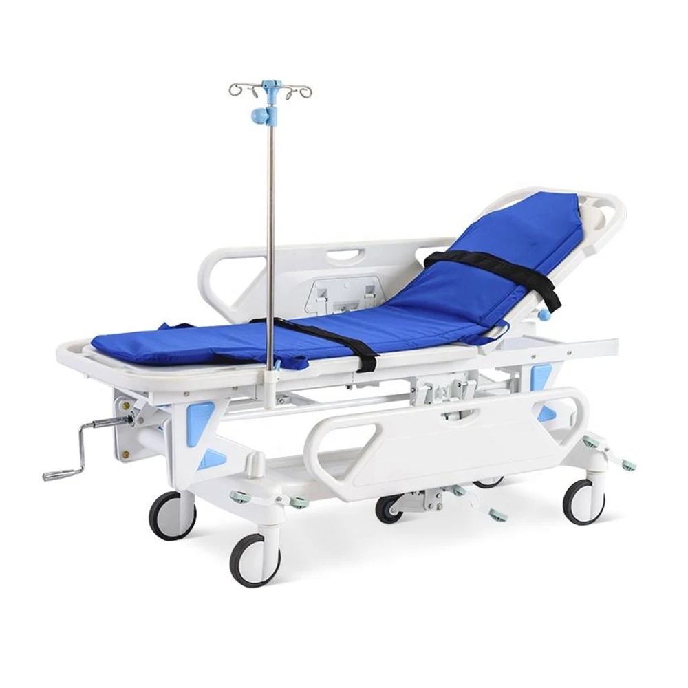 Good Price Hospital Patient Transport Trolley Patient Stretcher Bed ICU Bed