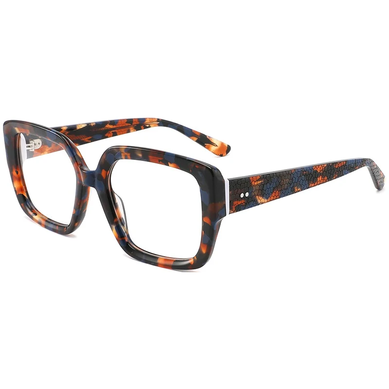 Square Women Glasses Fashion Color Retro Computer Screen Glasses Flat Mirror Blue Light Blocking Glasses