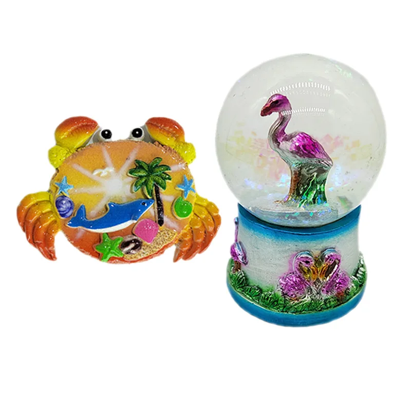 Wholesale UK Germany France Russia Denmark Greece Italy Portugal Norway Spain landmark resin fridge magnet snow globe souvenirs