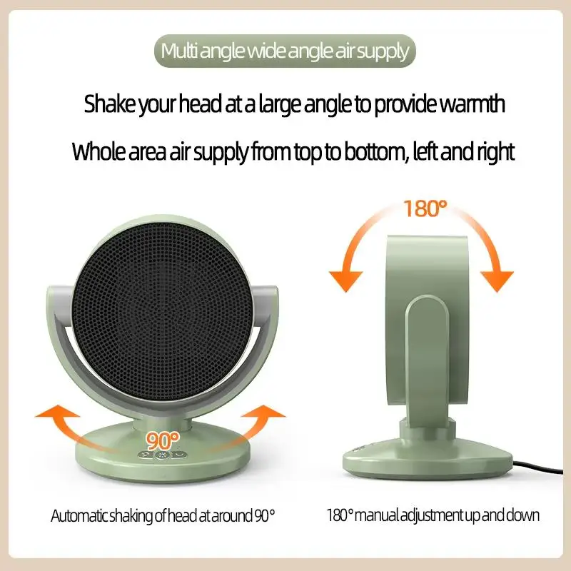 1800W Electric Heater Desktop Natural/Hot Wind Adjustable Ceramic Heating Stove Radiator Fast Heating Thermal Winter Air Warmer
