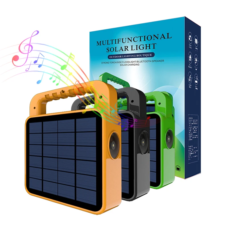 Portable BT Speaker LED Home Solar Emergency Charging Lamp Camping Touch Light Rechargeable Solar Led Emergency Lights
