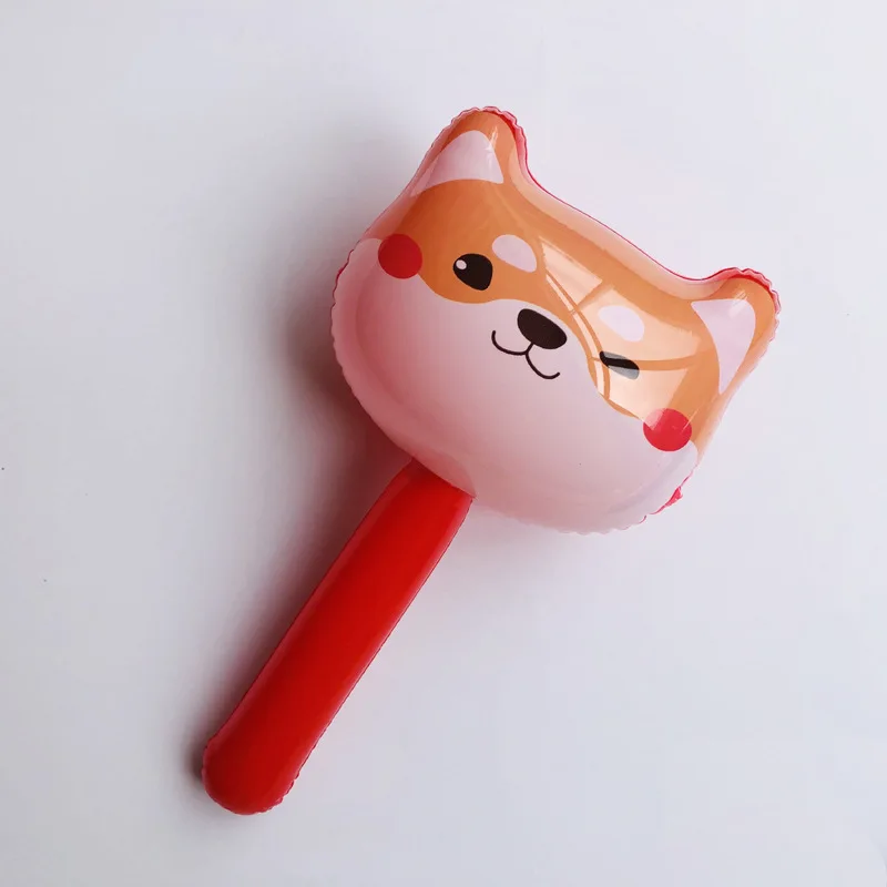 Hot selling Amazon inflatable frog bear pig duck kitty dog stick animal stick toys for kids