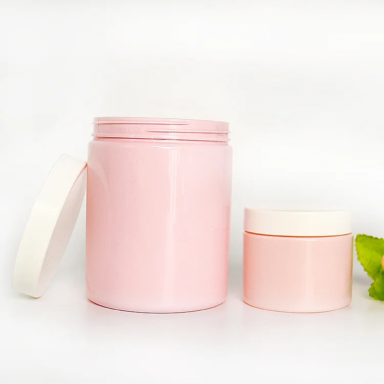 Wholesale 2 oz Blue Round Plastic Cosmetic Jar with White Screw Lids for Makeup Cream eye face cream