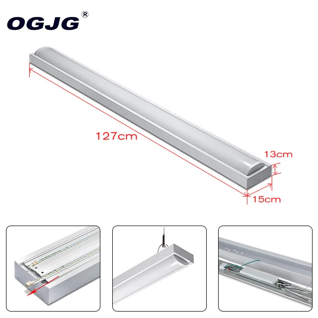 OGJG ETL DLC premium cETL aluminum heatsink led tube light dimmable ceiling mounted corridor led linear lighting fixture