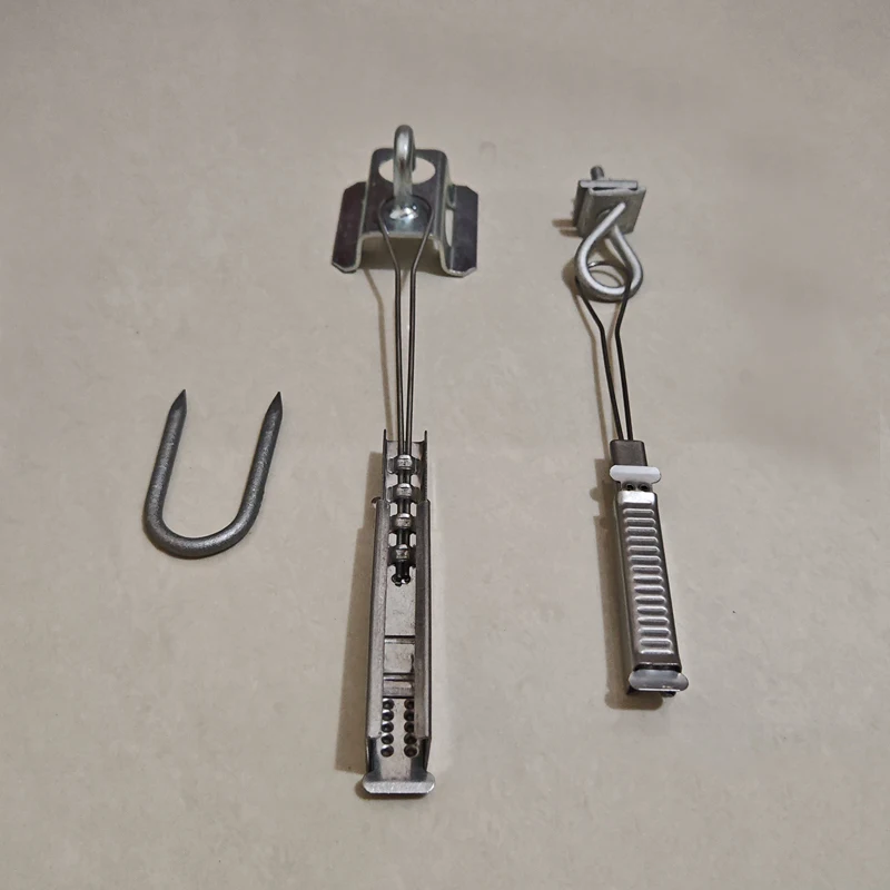 Adjustable High Tension Optical Fiber Ftth Cable Stainless Steel Drop Wire Clamp