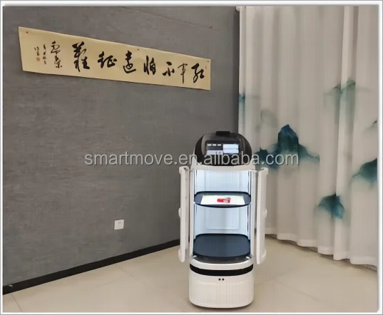 2024 Smart Move Customized Hotel Delivery Robot Android Control System 510*430*1060mm Service Robot