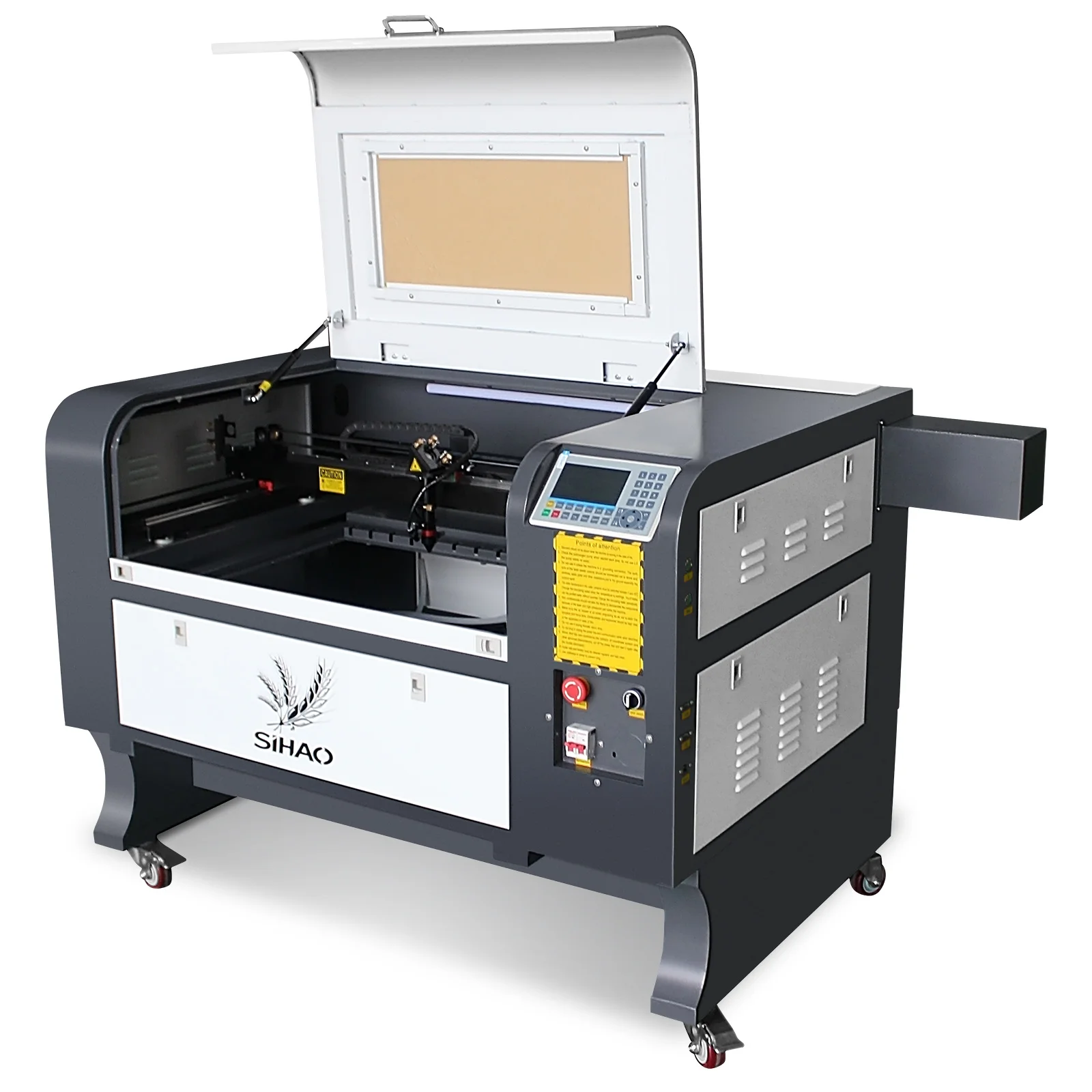 vevor Peixu New Co2 Laser Engraving machine 80W7050 Ruida motherboard folding legs gray and white European plug 220V