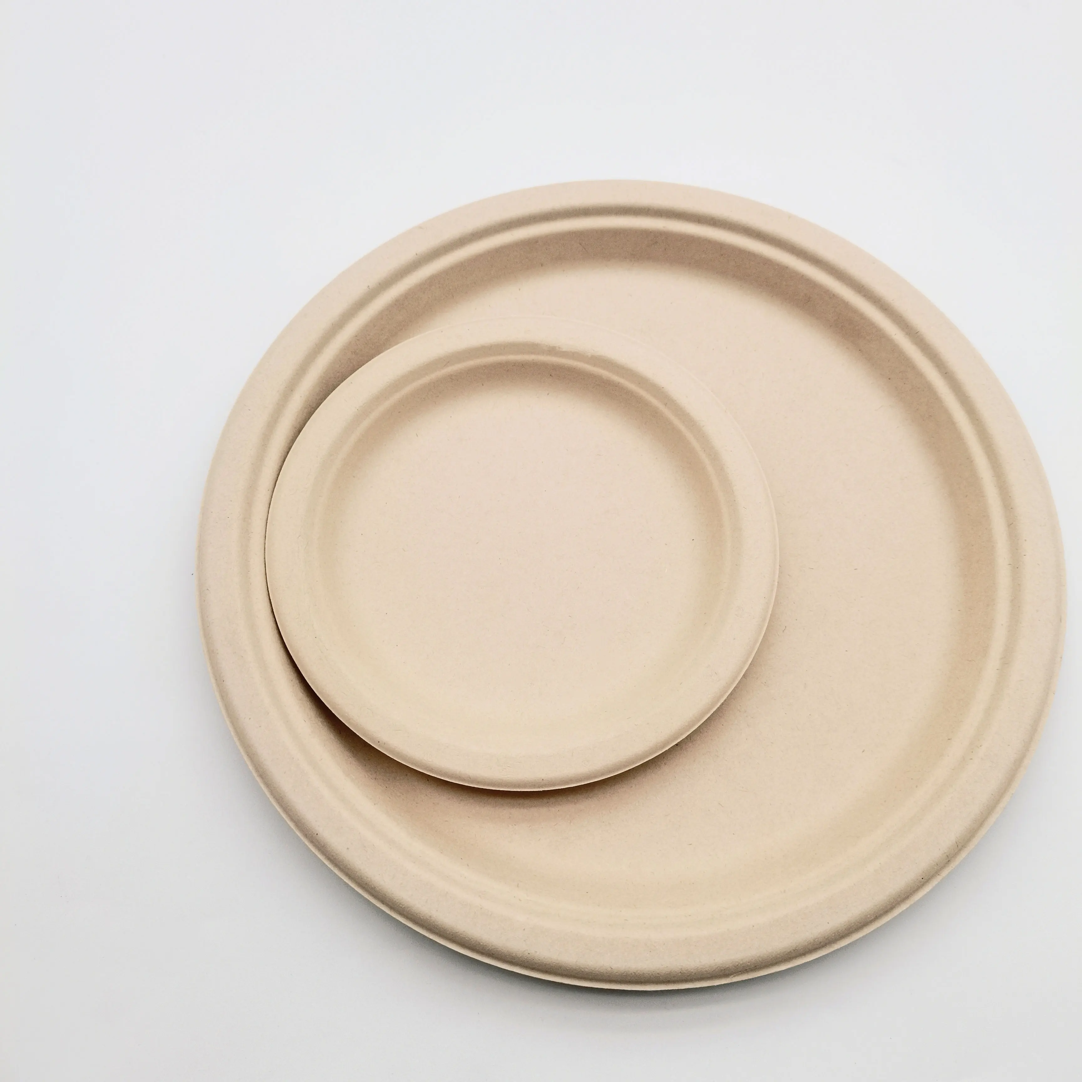 ECOLIFE 100% Eco Friendly Compostable Biodegradable Sugarcane Bagasse Pulp Round Paper Plate For Party Home