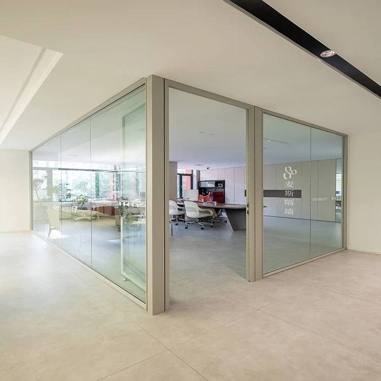 Interior Frameless Glass Partition Wall For Office panoramic partition China Supplier