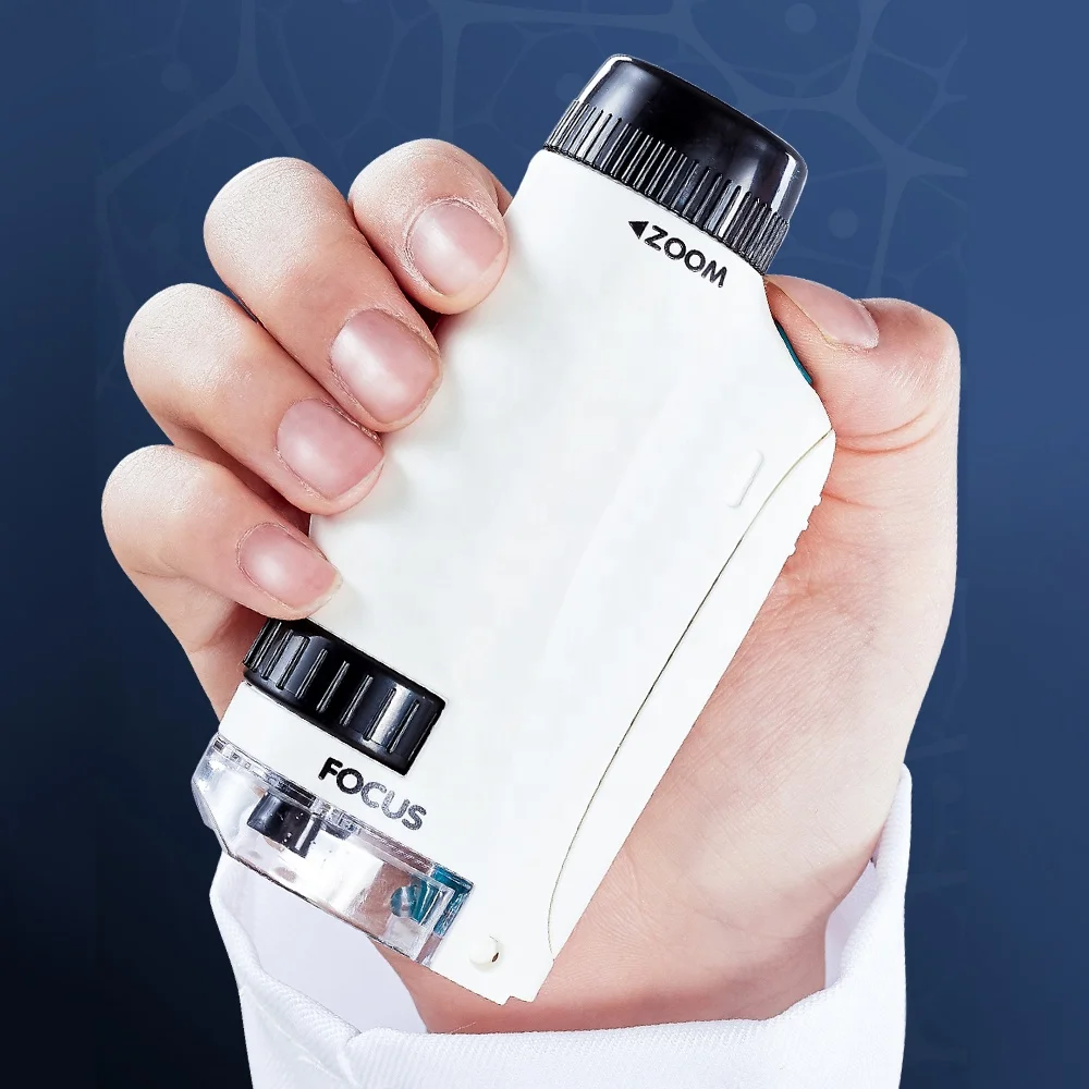Handheld Digital Microscope STEM Science Toy 60x-120x LED Lightweight Pocket Microscope for kids with Storage Box