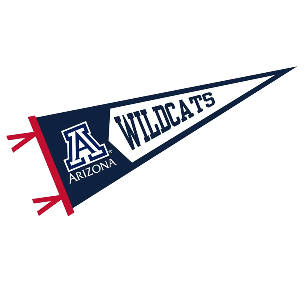 Custom Made Commerce Advertising Sport Club Fans Felt Triangle Flag With Logo