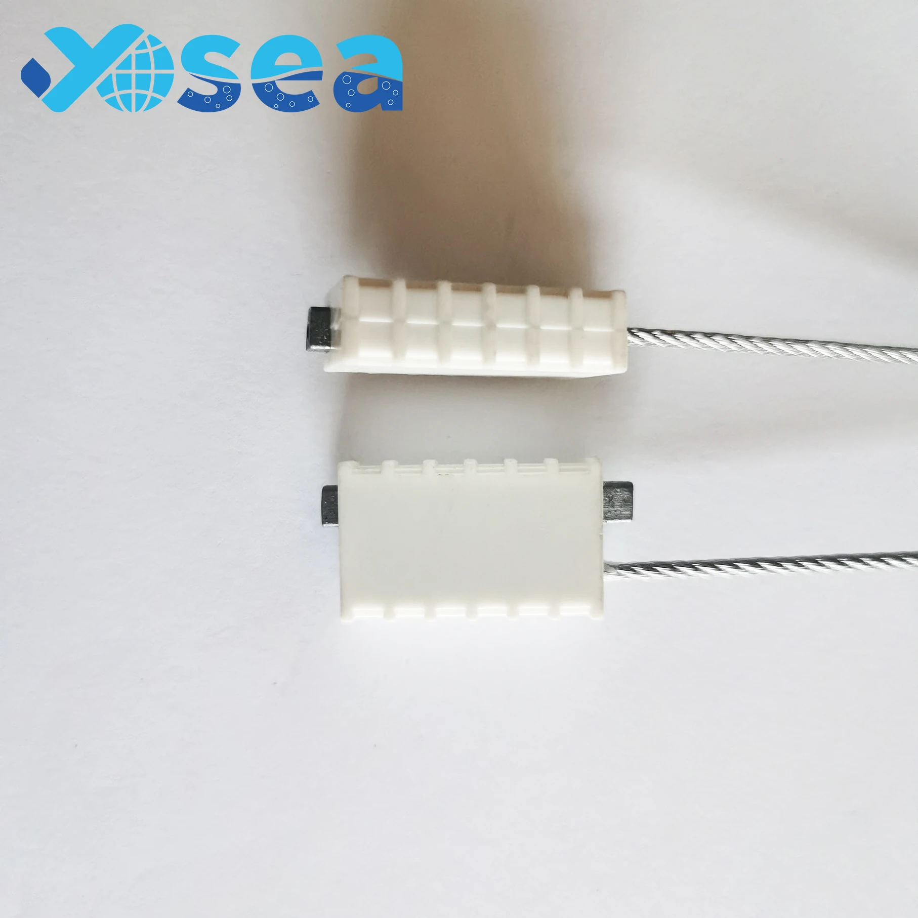 steel cable seal cover plastic hole rubber seal cable lock with zinc alloy insert