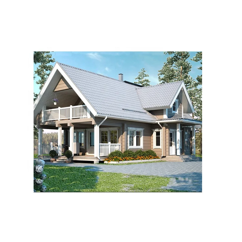 High Quality China Supply Pine Made House Holiday Resort Wooden Villa