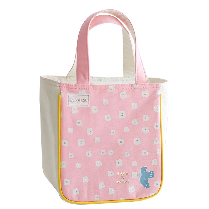 Wholesale Custom Logo Unicorn Cartoon 600D Polyester Tote Cooler Lunch Bag Insulated for School Kids