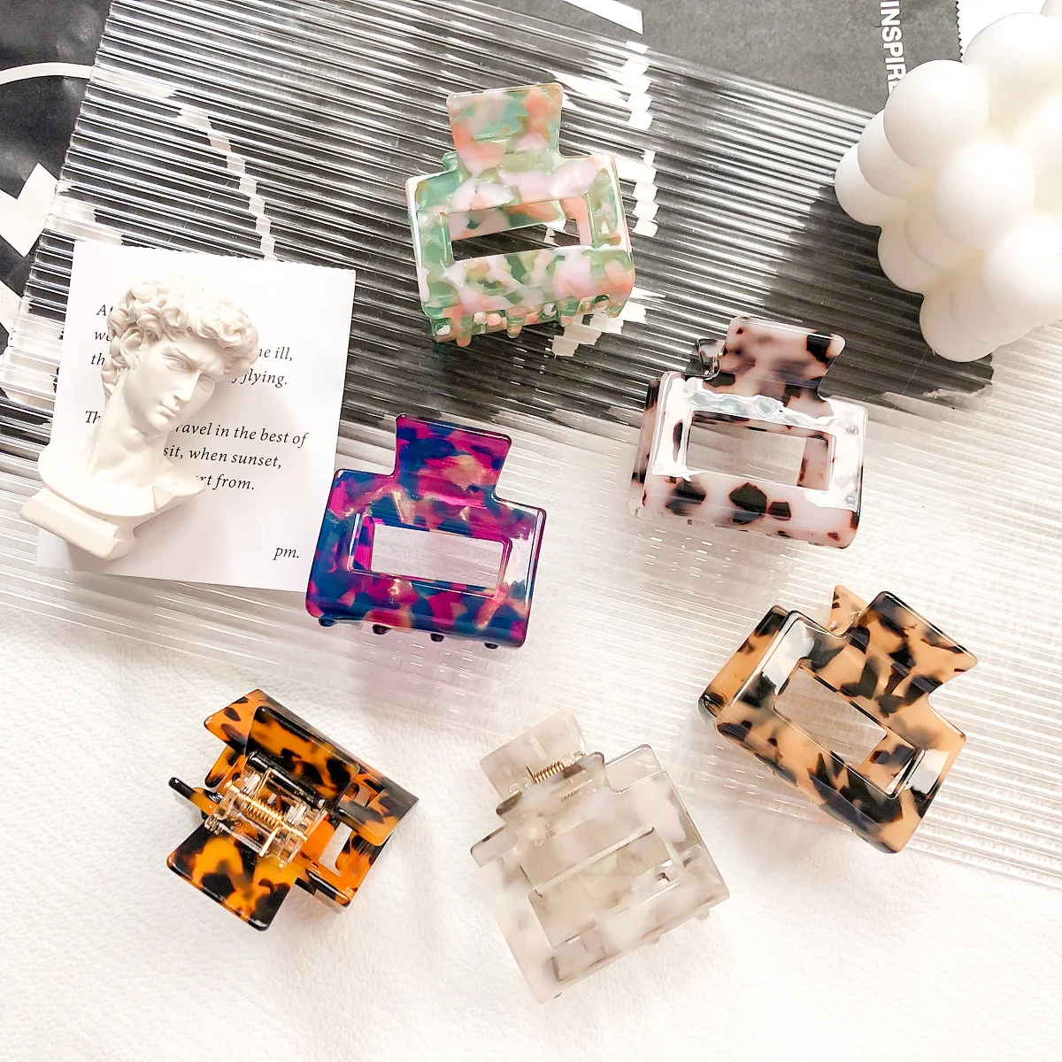 Wholesale Acetate Small Hair Claws Grabbing Clip Fashion Hairpin Hair Claw For Women Accessories Headdress