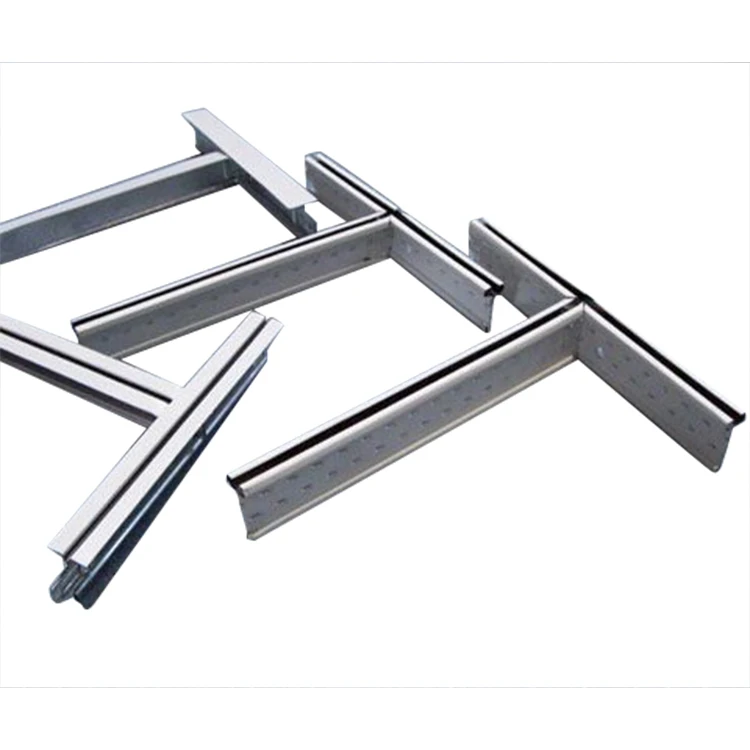 Suspended Accessories Steel Ceiling T Grid T Bar Suspended System Center Black Flat T Shade Steel Bar