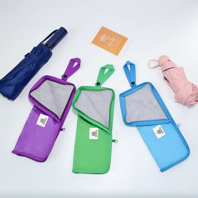 Factory OEM ODM Quick Drying Umbrella Case Waterproof Oxford Fabric Water-Absorbent Umbrella Bags & Covers
