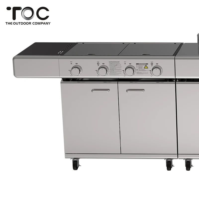 Custom Made Barbecue Grill Machine Outdoor Stainless Steel Outdoor Bbq Gas Grill