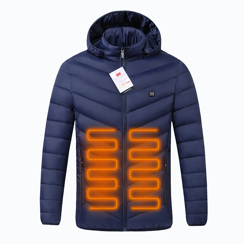 Winter Thermal Jacket Woman Outdoor Heated Clothing Windproof Washable electric Heat Down Jacket for Man