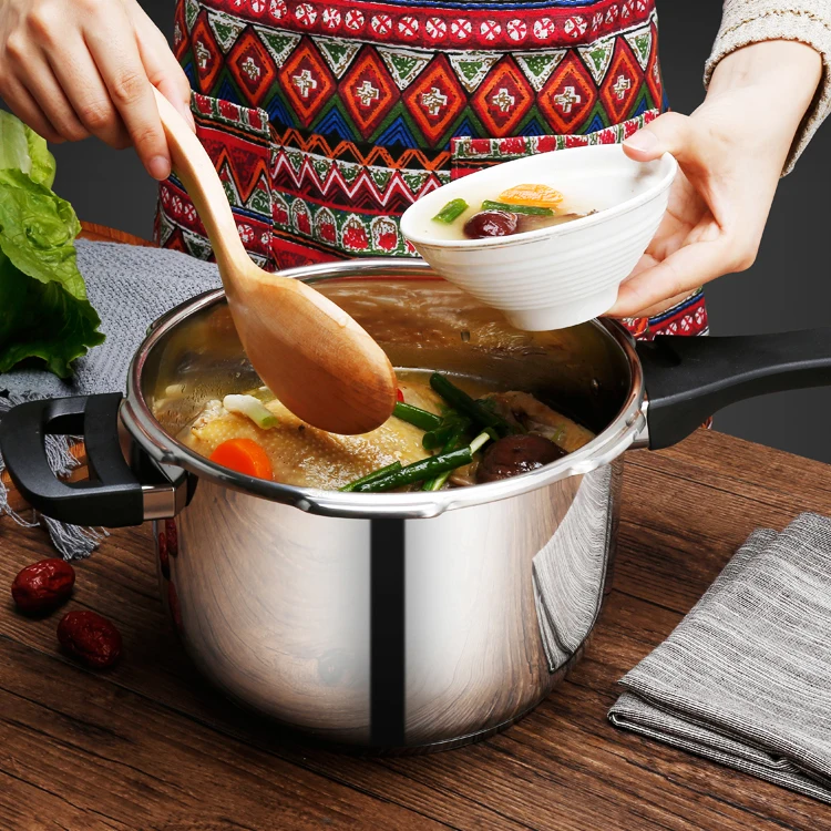 Скороварка из нержавеющей стали, кастрюля для тушения, супа, кастрюля, кухонная посуда, кухонный инструмент, газовая индукционная плита, пароварка, Поварская Коммерческая