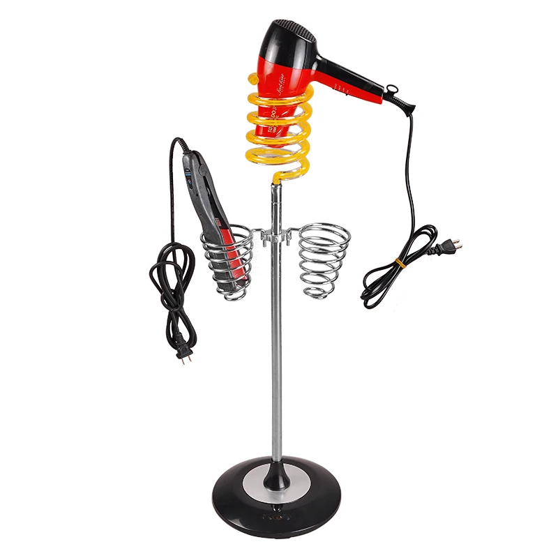 Hairdressing Salon Tools stainless steel hair dryer storage rack Standing hair dryer holder