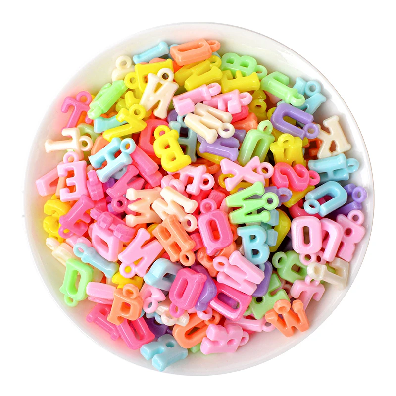 1700pcs Mixed Single Letter Beads For Bracelet Making Light Candy Colors Acrylic Loose Beads