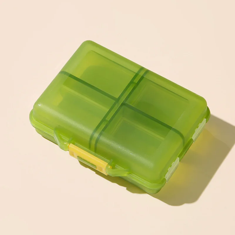 Portable Pill Box With 8 Grids Plastic Pill Box Storage Cases Thick Pills Organizer Travel Medicine Box Sturdy Material Weekly