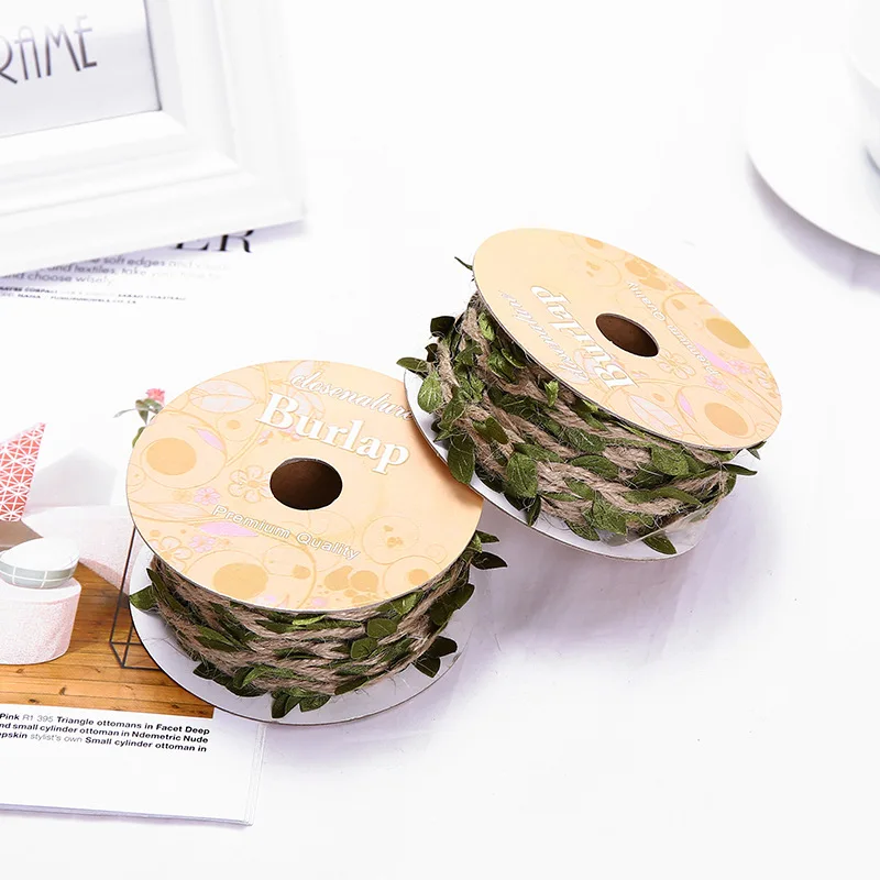 High Quality DIY Lovely Home Decoration Leaf Waxed Line Decorative Rope Hemp Rope