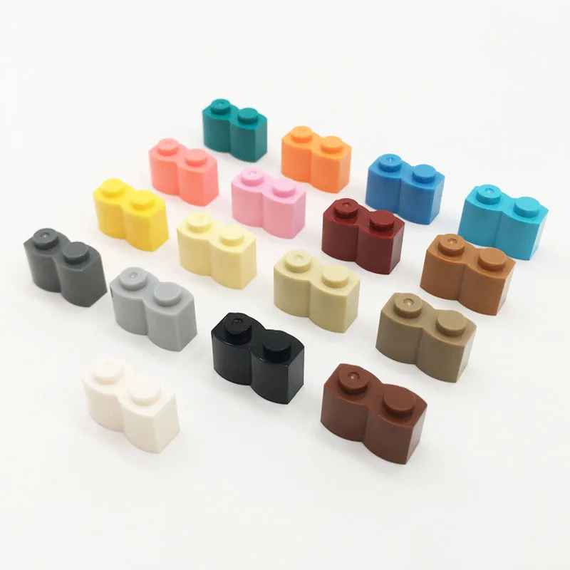 MOC Bricks ABS Plastic Modified 1 x 2 with Log Profile Compatible 30136 Accessories Building Block Kids Unisex DIY Block Toy