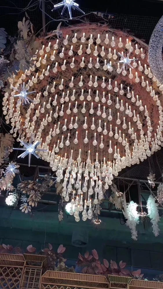Wedding ceiling props drop chandelier wedding arrangement stage ornaments interior decoration lights acrylic lighting