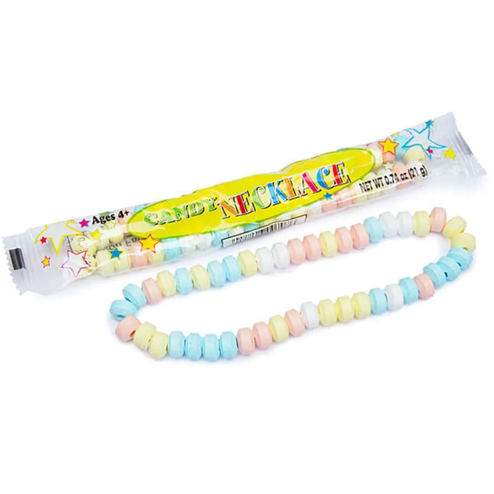 Holiday & party Candy Necklaces candy 72-Piece individual wrapped in Tub 25g/pc 6 tubs in carton tablet candy OEM available
