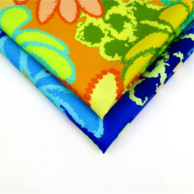 Summer Beach Garments Fabric 2-Way Printed Patterned Polyester Spandex Fabric
