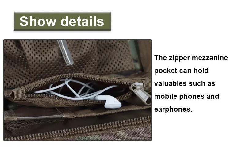 Outdoor Tactical Camouflage Clutch Bag 1000D DuPont Waterproof Clutter Storage Tote with casual coin wallet storage pouch