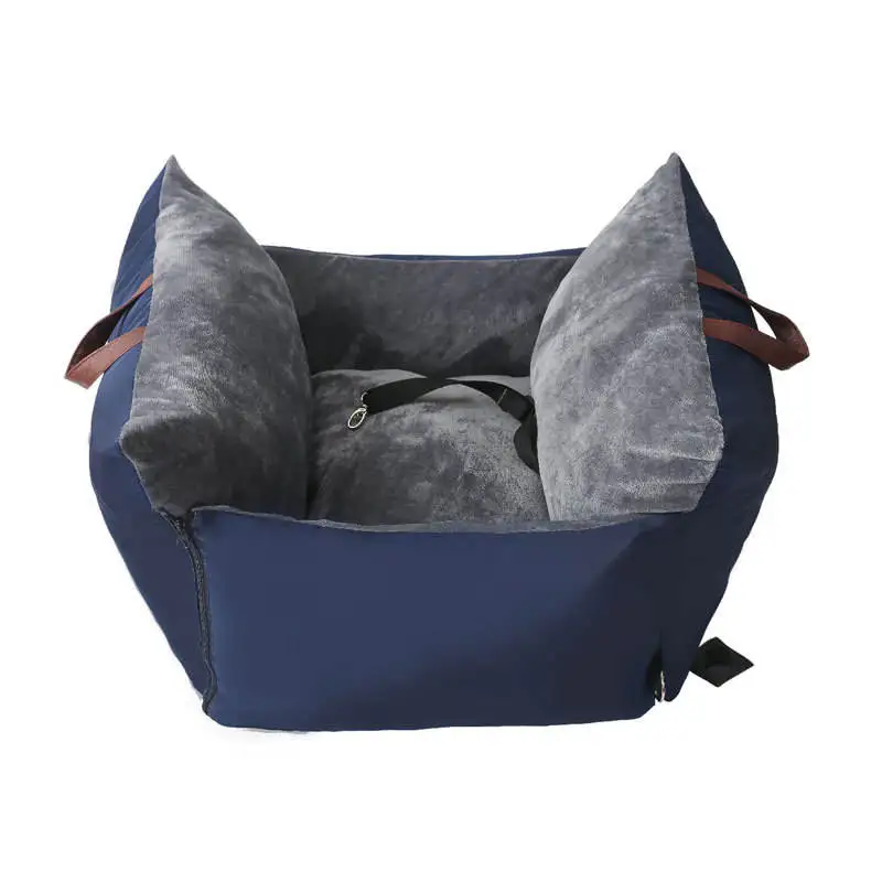 Dog Car Booster Seat travel and outdoor pet bed Car Seat Removable Pillow & Safety Belt Washable Pet sofa bed