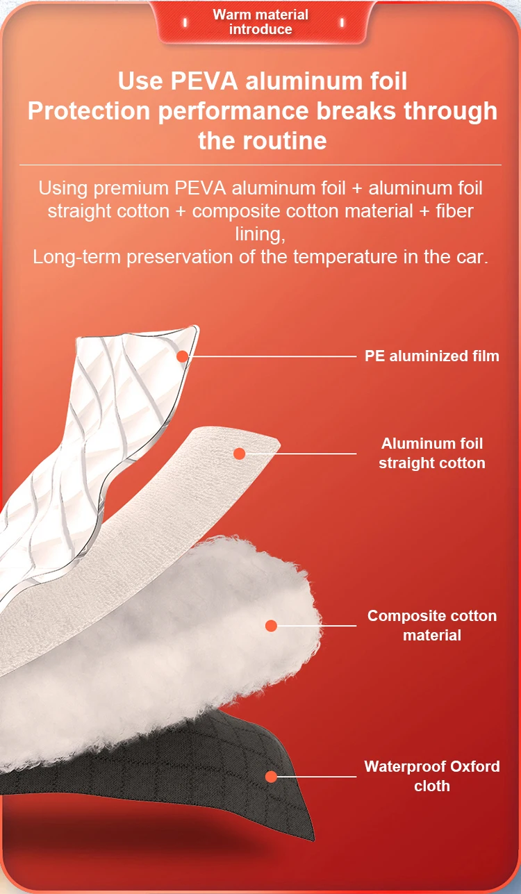 Automobile General Aluminum Film Winter Snow Gear Half Cover Thickened Antifreeze Cover Car Front Windshield Sunshade Cover