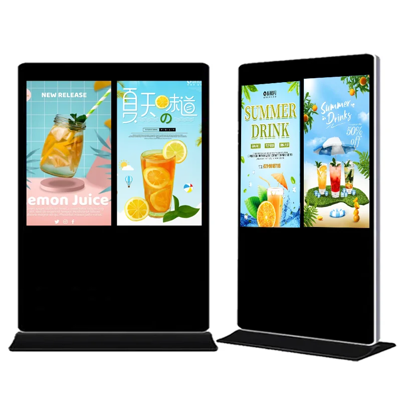Double Side Interactive Lcd Digital Signage and Displays Totem Kiosk Display Monitor Advertising Player Double Screen
