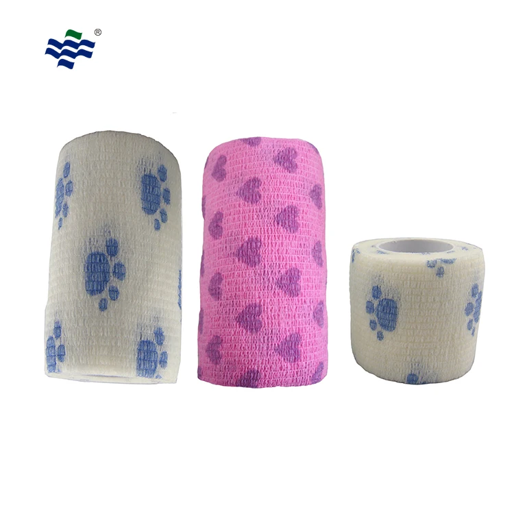 Athletic waterproof coloured medical self-adhesive cohesive elastic bandage