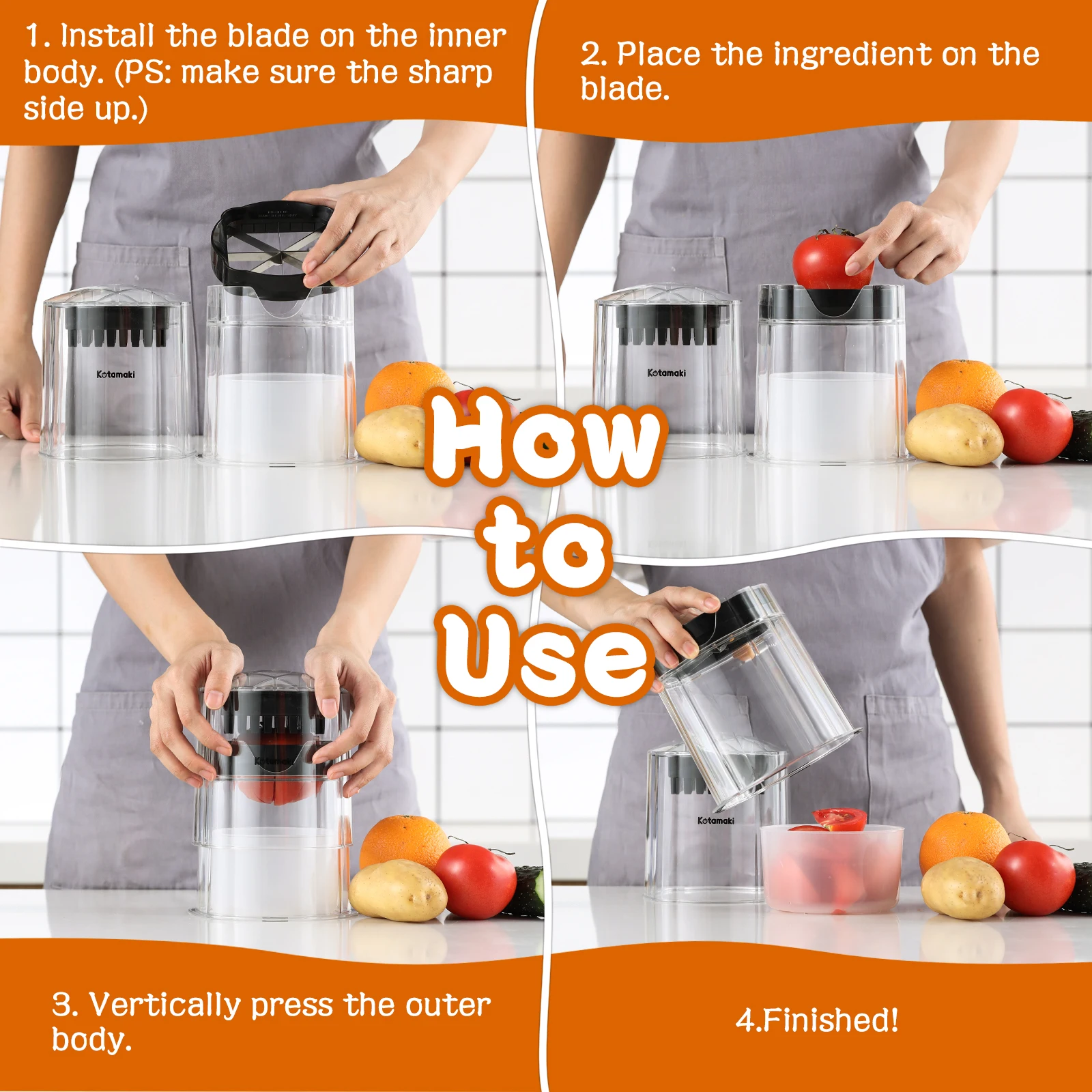 Kitchen gadgets 2023 kitchen french fry cutter set vegetable chips cutter multifunctional vegetable cutter