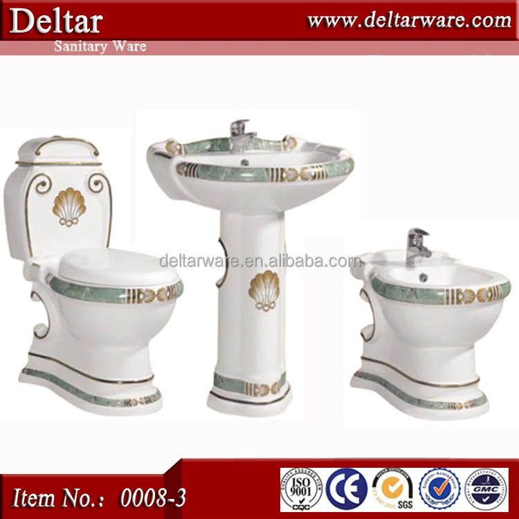 two piece washdown wc toilet, colorful two piece ceramic wc tolet