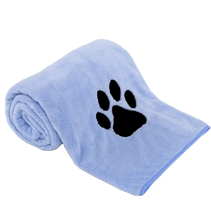 Custom Wholesale Cartoon Logo Towels Pet Hair Cleaning Use Washable Quick Dry Absorbent Microfiber Dog Towel